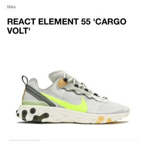Nike React Element 55 'Cargo Volt' -Size Men’s 9